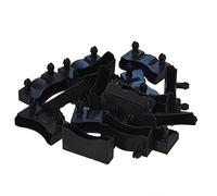 EBAC Literie Lot de 10 Embouts Noir pour Lattes 48 x 8 mm
