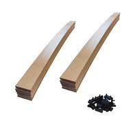 EBAC Literie Lot de 10 Lattes + Embouts pour sommier et lit | 874x48x8 mm | Bois hêtre Durable - 7 Plis | Remplacement - Rechange - Renfort pour sommier/bz/clic clac/canapé