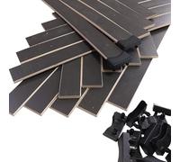 EBAC Literie Lot de 15 Lattes + Embouts GR pour sommier et lit - AMZ | 680x48x8 mm | Bois hêtre Durable - 7 Plis | Remplacement - Rechange - Renfort pour sommier/bz/clic clac/canapé