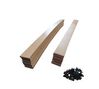 EBAC Literie Lot de 15 Lattes + Embouts pour sommier et lit | 680x48x8 mm | Bois hêtre Durable - 7 Plis | Remplacement - Rechange - Renfort pour sommier/bz/clic clac/canapé