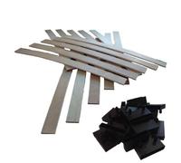EBAC Literie Lot de 15 Lattes + Embouts pour sommier et lit | 680x53x8 mm | Bois hêtre Durable - 7 Plis | Remplacement - Rechange - Renfort pour sommier/bz/clic clac/canapé