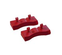 EBAC Literie Lot de 2 Embouts Rouge pour Lattes de 68 x 8 mm