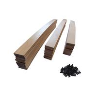 EBAC Literie Lot de 30 Lattes + Embouts pour sommier et lit | 874x48x8 mm | Bois hêtre Durable - 7 Plis | Remplacement - Rechange - Renfort pour sommier/bz/clic clac/canapé