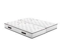 EBAC Literie Matelas 2x80x200 Louxor - Latex - Hauteur 21 cm - 3 Zones - Soutien Ferme