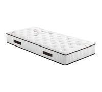 EBAC Literie Matelas 90x190 Louxor - Latex - Hauteur 21 cm - 3 Zones - Soutien Ferme