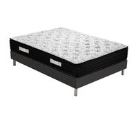 EBAC Literie Matelas Black + sommier SR15-140x190 - Ressorts - Hauteur 26 cm - Très Ferme