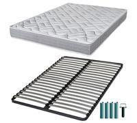 EBAC Literie Matelas et sommier 140x200 Mousse - Maryland - Soutien Ferme - Fabriqué en France