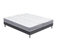 EBAC Literie Matelas Maryland + sommier SR15-2x80x200 - Mousse - Hauteur 20 cm - Soutien Ferme
