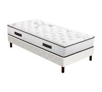 EBAC Literie Matelas Myriade 4 + sommier SR15-90x190 - Mousse - Hauteur 23 cm - Soutien Medium