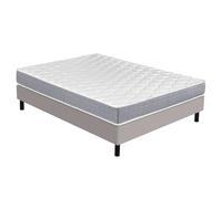 EBAC Literie Matelas Ryad + sommier Newkit - 160x200 - Ressorts - Hauteur 21 cm - Très Ferme