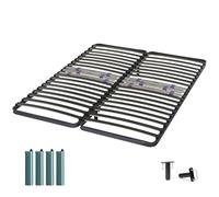 EBAC Literie Sommier à Lattes + Pieds 2x80x200 C223-42 Lattes Bois - Fabrication française