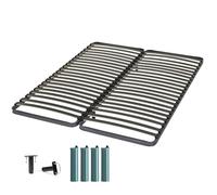 EBAC Literie Sommier à Lattes + Pieds Goliath 2x80x200