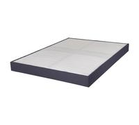 Sommier tapissier 140x190 cm avec renfort lombaire gris foncé - DREAMO Volcan G
