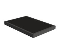EBAC Literie Sommier tapissier SR15 Anthracite 160x200 Lattes Bois Massif-H.15 cm -Made in France