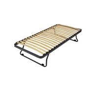 EBAC Literie Sommier en métal gigogne 90x190-20 Lattes Bois - Gain de Place - Made in France