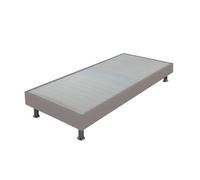 Ebac - Sommier tapissier+pieds Omega simili taupe - Marron