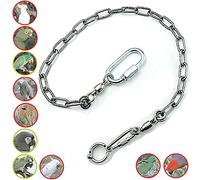 ebamaz Chaîne de cheville pour perroquet de petite, moyenne et grande taille en acier inoxydable pour dressage d'animaux de compagnie (n°12 (11,5 mm)