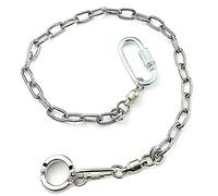 ebamaz Chaîne de pied en acier inoxydable pour perroquet de petite, moyenne et grande taille (14,5 mm)