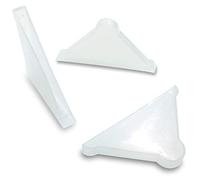 Ebamaz Lot de 50 protections d'angle triple pour miroir/verre/tôles métalliques (4 x 37 mm) - Blanc - Protége les coins de produits fragiles pendant le transport ou la manipulation