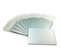 Ebamaz Plaque en aluminium anodisé pour cartes de visite 86 x 54 x 0,8 mm, Argent, vierge, 10 pièces, 86X54X0.8mm (3.4X2.1X0.031 inch), Simple et facile