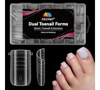 EBANKU 240PCS Poppit Ongle Kit pour Orteils, Longue Carré Capsules Popits Ongle Pédicure d'extension Kit Matte Faux Ongles Capsules Couverture Complète Nail Tips pour Femme Fille