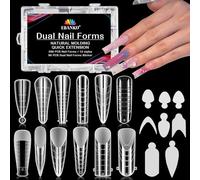 EBANKU 288PCS Poppit Ongle Kit, Réutilisable Capsules Popits Ongle Nail d'extension Kit Faux Ongles Capsules Couverture Complète Nail Tips avec 96 PCS French Autocollants Pour Ongles(12 Modèles)