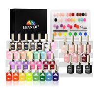 EBANKU 36 Couleurs 15ML Vernis Gel Semi Permanent, Même Couleur Même Flacon avec 3PCS Base et brillant Mat Top Coat Vernis Gel UV Semi Permanent pour Studio de Manucure DIY Home