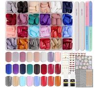 EBANKU 576Pcs Faux Ongles Courts Avec Colle - 12 Couleurs Mats et 8 Couleurs Brillants - Ronds Avec Autocollants