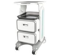 EBANKU Chariot médical avec 2 tiroirs, Chariot Mobile Roulant Professionnel en ABS avec Patins antidérapants pour hôpital, Clinique, Salon de beauté, Spa, Bureau, Chambre à Coucher