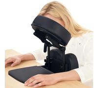 EBANKU Kit de Massage Portable pour Visage, Position Couchée, pour Bureau et Plateau de Table, Appui-tête Ajustable, Coussin pour la Tête et Coussinet pour la Poitrine, Noir