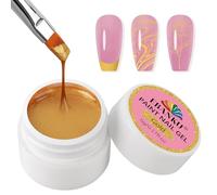 EBANKU Vernis à ongles gel, Vernis à ongles doré sans essuyer pour French Tips pour dessiner des rayures et des motifs floraux pour le salon ou à la maison, lumière UV nécessaire (Boîte onde)