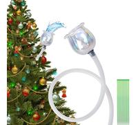 EBaokuup Système d'arrosage en forme de fleur de 150 cm pour sapin de Noël en verre laser avec tuyau en silicone de 1,5 m et sangles de retenue, long entonnoir pour plantes d'intérieur et d'extérieur