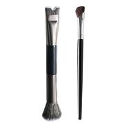 Ébauche d' du nez - pinceau contours du nez | Outil de maquillage à double extrémité pour la définition de mise en évidence des sculptures de fusion de fard à paupières, prise en bois de bouleau