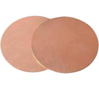Ébauches de cuivre, Disques métalliques pour l'art Lot de 2 plaques rondes en cuivre pur d'une épaisseur de 1,2 mm, idéales for la décoration de bâtiments et l'amélioration de l'habitat.(1.2x50mm)