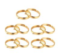 Ébauches de fabrication de bijoux avec un design ouvert, Gold A | Points de connexion de breloques intégrés, montures métalliques ouvertes, bases de bijoux séparées pour une série