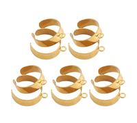 Ébauches de fabrication de bijoux avec un design ouvert, Gold C | Points de connexion de breloques intégrés, montures métalliques ouvertes, bases de bijoux séparées pour une série