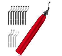 Ébavureur avec 15 Lames, Aicoya Ébavureur Manuel à Poignée Métallique pour Plastique, Impression 3D, Métal et Acier (10 BS1010, 3 BS1018, 2 BK3010)