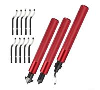 Ébavureur Manuel Acier Rapide 118mm Lame Rotative(3pcs set) | Acier rapide trempé, lame rotative 360°, nette, pour idéal métal et plastique, longue durée de vie