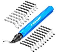 Ebavureur Outil D'ébavurage, Burr Remover avec 20 Lames en 3 Modèles, 360 ° Rotatif Deburr Lames, PratiqueOutil pour Aluminium, l'impression 3D, Cuivre et Acier Métal, Plastique