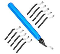Ebavureur Outil D'ébavurage, Burr Remover Kit avec 10 BS1010 Lames de Rechange, Ebavurage Manuel 360 ° Rotatif Deburr pour l'impression 3D, Aluminium, Plastique, PVC, Cuivre et Acier Métal