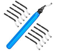 Ebavureur Outil D'ébavurage, Ebavurage Manuel avec 10 BS1010 Lames de Rechange, 360 ° Rotatif Deburr pour a Résine l'impression 3D, Cuivre et Acier Métal, Plastique, PVC