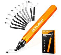 Ebavureur Outil D'ébavurage Manuel, Burr Remover avec 4 types 10 Lames Ebavureur de Rechange, 360 ° Rotatif Deburr Lames pour d'Impression 3D, Plastique, Acier, Aluminium, Cuivre, PVC