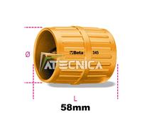 Ebavureur tonneau corps en métal Beta 345 ebavureur interne diamètre d 3 à 42