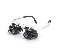 EBAYTV Microscope Frontal, Illuminant Trois Gravure Lumière Réparation Outil Tête-monté Multiples Horloge Lecture Lunettes Microscope Loupe Bijoux
