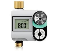 EBAYTV Minuterie d'irrigation, Minuteur d'arrosage Automatique à 1 Zone, avec entrées et Sorties en Laiton, et Fonction temporisée en Cas de Pluie.