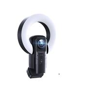 EBAYTV Webcam, EXHQDR Webcam en Streaming 4K avec Mise au Point Automatique AI, éclairage annulaire, Micro, télécommande, USB Plug and Play for Les appels vidéo en Direct avec Zoom Youtube