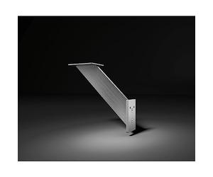 EBB Console de bar Corfu - Pied de comptoir incliné pour corps et fixation murale - Support de comptoir idéal pour la cuisine - Acier chromé