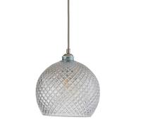 EBB & FLOW Lampe à suspension Rowan Crystal Ø 22 cm Small check avec câble argenté