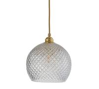 EBB & FLOW Lampe à suspension Rowan Crystal Ø 22 cm Small check avec câble doré