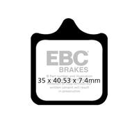 EBC Plaquettes de frein FA322/4HH – frittées haute performance noir – Jeu 4 pièces